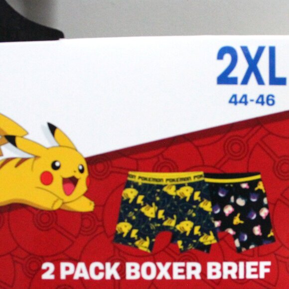 2 Pack Men's 2XL 44-46 Pokemon Boxer Briefs - NWT - Picture 8 of 9